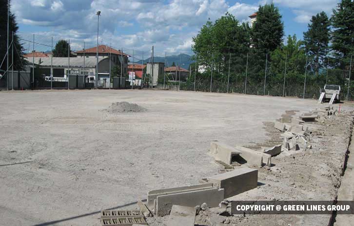 Realizzazione campo da calciotto a Lurate Caccivio