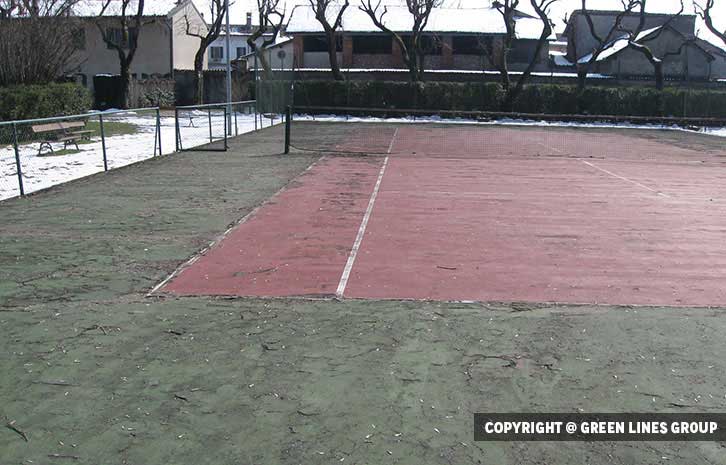 Realizzazione campo da tennis a Trivolzio