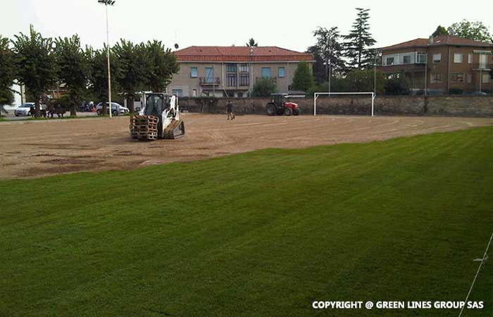Green Lines Group: realizzazione di campi da calcio in erba naturale